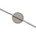 thumbnail image 5 of 10K White Gold 3mm Solid Franco Chain Closed Link Square Box Necklae 22 Inch, 5 of 7