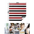 thumbnail image 4 of Red Black Stripe Cloth Napkins Set of 4 Reusable Dinner Napkins, Farmhouse Watercolor Modern Geometric Cocktail Napkin Washable Table Napkins for Wedding/Holiday Party/Baby Shower 20"x20", 4 of 7