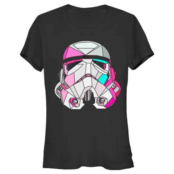 Junior's Star Wars Stained Glass Stormtrooper  Graphic Tee Black 2X Large