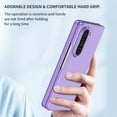 thumbnail image 7 of Feishell Ultra Thin Phone Case for Samsung Galaxy Z Fold 6 2024,Shockproof Slim Fit Hard PC Hollow Button Comfortable Hand Grip Anti-Scratch Lightweight Durable Phone Case for Women Men,Purple, 7 of 7