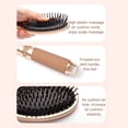 thumbnail image 3 of 3pcs Hair Brush Set with Detangling Nylon Pins, Massage Paddle Brush Cushion Hair Combs Hair Dryer Brush for Women Men, 3 of 6