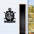 thumbnail image 3 of Handmadetneonsign Mermaid Sailor Home Number Metal Sign, Mermaid Sailor Garden Address Metal Sign, 3 of 5