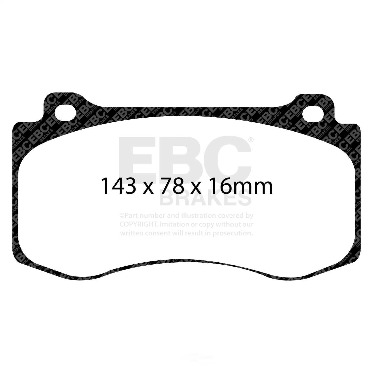 EBC Brakes Redstuff Premium Fast Street Pad For All Engine Sizes Fits select: 2005-2006 CHRYSLER 300C, 2006-2022 DODGE CHARGER
