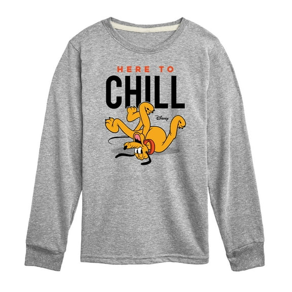 Disney - Mickey & Friends - Pluto - Here to Chill - Toddler And Youth Long Sleeve Graphic T-Shirt