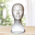 thumbnail image 7 of Dengjunhu 2Pcs Female Mannequin Head Cosmetics Model Head Wig Display Foam Mannequin Glasses Hat Hairpieces Stand, 7 of 7