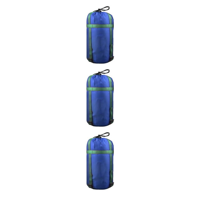 Eigraketly Bolsa de compresión Hebilla ajustable Uniforme Material de presurización Saco Gel de sílice recubierto de nylon para acampar al aire Cielo azul 3piezas