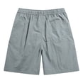thumbnail image 6 of Mens Workout Gym Shorts Drawstring Elastic Waist Casual Quick Dry Athletic Running Shorts Breathable Beach Short Pants with Pockets Gray L, 6 of 7