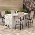thumbnail image 2 of DIYOO 2-Piece Patio Bar Stools Set - All-Weather Textilene Swivel Stools with High Back & Armrests, 23.23 x 26.38 x 51.38 Inches (LxWxH), Outdoor Counter Height Chairs for Deck Garden Poolside, 2 of 12