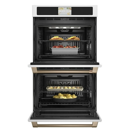 Café - 30" Built-In Double Electric Convection Wall Oven with True European Convection and In-Oven Camera, Customizable - Matte White