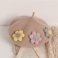 thumbnail image 2 of Kids Fashion Style Beret Hat French Classic Color Applique PatternCap for Girls Boys, 2 of 6