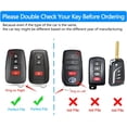 thumbnail image 2 of Key Fob Cover Compatible with Toyota RAV4 Highlander Corolla Prius Camry Avalon C-HR GT86 2019-2025 Keychain Case Holder Protector,Blue, 2 of 6