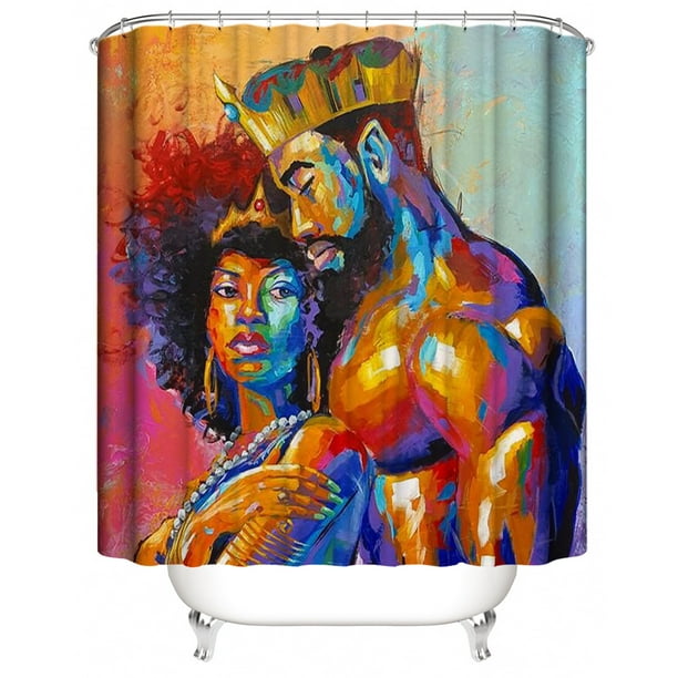 African American King Couple, King And Queen Shower Curtain