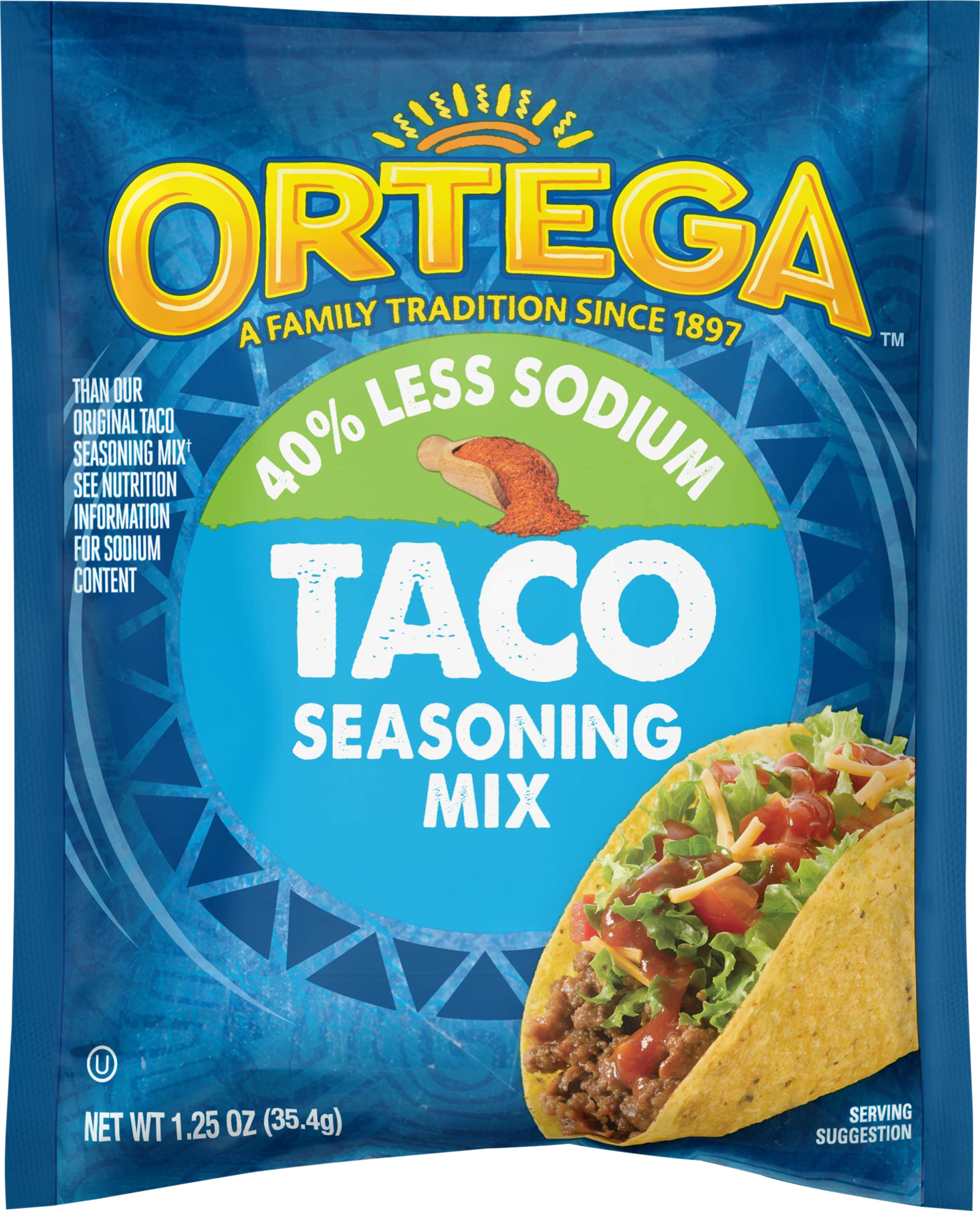 Ortega Taco 40% Less Sodium Seasoning Mix, 1.25 oz - image 5 of 11