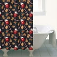 thumbnail image 4 of Dark Christmas Drink and Cookie Pattern Shower Curtain 36"x72" ,Bathroom Decorative Shower Curtains Set with 12 Hooks,Modern Waterproof Washable Shower Curtain, 4 of 6