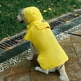 thumbnail image 2 of Mascota cachorro impermeable ropa Casual con capucha impermeable chaqueta de lluvia M amarillo Yuyangstore Impermeable para perros y gatos, 2 of 8