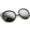 thumbnail image 4 of sunglassLA Unisex Womens Two-Toned Color Mirror Lens Cat Eye Sunglasses (Black-Silver / Silver Mirror) - 54mm, 4 of 4