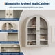 thumbnail image 5 of Bathroom wall-mounted arched medicine gabinete: over-the-toilet almacenamiento con glass doors y adjustable estantes para laundry, kitchen, y sala de estar (natural color), 5 of 6