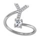 thumbnail image 5 of sweethay Anillo abierto con letras mayúsculas, anillos ajustables chapados en diamantes de imitación para interiores y exteriores, compras de oficina, Y 2piezas sweethay CBP132396, 5 of 5