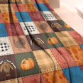 thumbnail image 3 of Happy Thanksgiving Turkey Fall Leaves Pumpkin Blanket,Comfortable Soft Lamb Wool Throw Blanket,All Season,Warm Lightweight Blankets for Sofa Bed Couch Living Room Chair,60"x80", 3 of 4