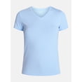 thumbnail image 5 of Time and Tru Women's Slim V Neck Tee with Short Sleeves, Sizes XS-XXXL, 5 of 5