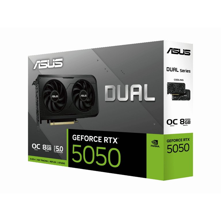 ASUS, Dual GeForce RTX 5050 8GB GDDR6 OC Graphics Card, RTX5050O8G