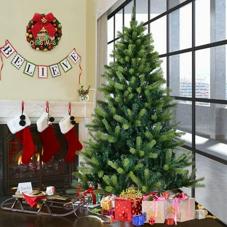 Costway 7 Ft Artificial Christmas Tree 1010 Tips With Solid Metal Costway 7 Ft Artificial Christmas Tree 1010 Tips With Solid Metal Legs Green Full Tree - Costway 7 Ft Artificial Christmas Tree 1010 Tips With Solid Metal