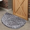 thumbnail image 4 of TaTaai 2Pcs Semicircular Indoor Door Mat, Dirt Resistant and Absorbent, Sturdy Non-Slip Flannel Backing, Easy to Clean, Washable Low-Profile Doormat for Entryway, 4 of 7