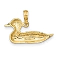 thumbnail image 3 of 14k Yellow Gold Polished Finish Mallard Bird Charm Pendant, 3 of 4
