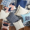 thumbnail image 5 of Wanda June Home Jersey Knit Fringe Pillow, 1 Piece, Blue, 18"x18" by Miranda Lambert, 5 of 6