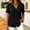 Black, variant on Blouse for Women's V Neck Button Front Shirts Dressy Empire Waist Pleated Tunic Shirt Casual Summer Loose Fit Tunic Tops