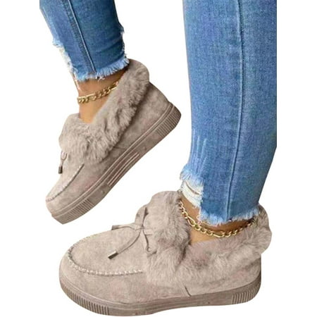 

Lacyhop Women s Bowknot Moccasins Slip On Slippers House Shoes Outdoor Loafers Size 4-12