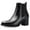 Black Pu, variant on Pennysue Women Chelsea Boots Black Suede Female Chunky Heel Ankle Booties 9M