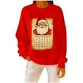 thumbnail image 2 of Craaazy Christmas Sweatshirts for Women Loose Long Sleeve Graphic Santa Claus Print Xmas Shirts Gifts, 2 of 8