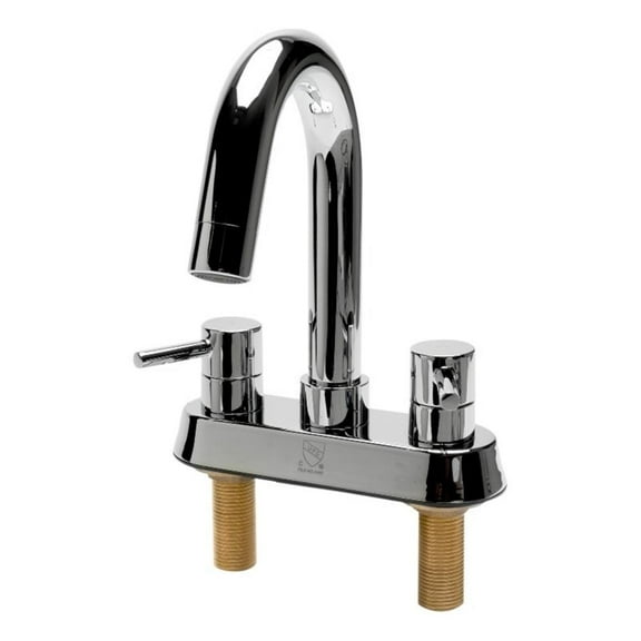 Pemberly Row Polished Chrome Two-Handle 4'' Centerset Bathroom Faucet