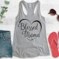 thumbnail image 2 of Blessed Mama Tank Top, Ladies Racerback Tank Top, Mom Tank, Religious Mom Tank, Heather Gray, Medium, 2 of 3