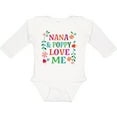 thumbnail image 3 of Inktastic Nana and Poppy Love Me Boys or Girls Long Sleeve Baby Bodysuit, 3 of 5