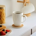 thumbnail image 6 of Panbado, 6-Piece Porcelain Mug Coffee Cup Dinnerware Set, Ivory White Dinner Set, 13 oz/370ml, 6 of 8