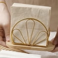 thumbnail image 6 of Modern Metal Napkin Holder with Wooden Base Table Napkin Rack Cocktail Napkin Dispenser for Kitchen Counter Dining Table Indoor Outdoor Use, 6 of 6