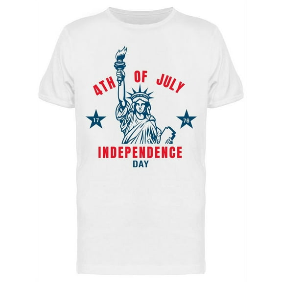 Statue Of Liberty 4th Of July T-Shirt Men -Image by Shutterstock, Male 3X-Large