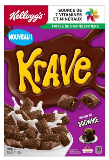 Kellogg's Krave Brownie Flavor Cereal 298g (4 Pack)
