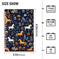 thumbnail image 3 of Horses Leaves Ring Binder Notebook Journey Note Diary College Ruled Spiral Notebook Study Loose Leaf Paper A5 60 Pages, 3 of 8