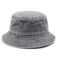 thumbnail image 2 of D-GROEE Vintage Denim Bucket Hat - Casual Outdoor Fishing Hiking Anti-UV Sunscreen Boonie Hat, 2 of 8