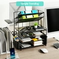 thumbnail image 6 of MEHOOM 6 Tier Desk Organizer, Desk Accessories with Pen Holder & Drawer & 2 Tilted File Sorter, File Organizer for Office, 6 of 8