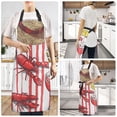thumbnail image 2 of Yayeee Chief Kitchen Apron with Pockets for Cooking Water Resistant Unisex Adjustable Neck Strap, Red Lobster, 2 of 7