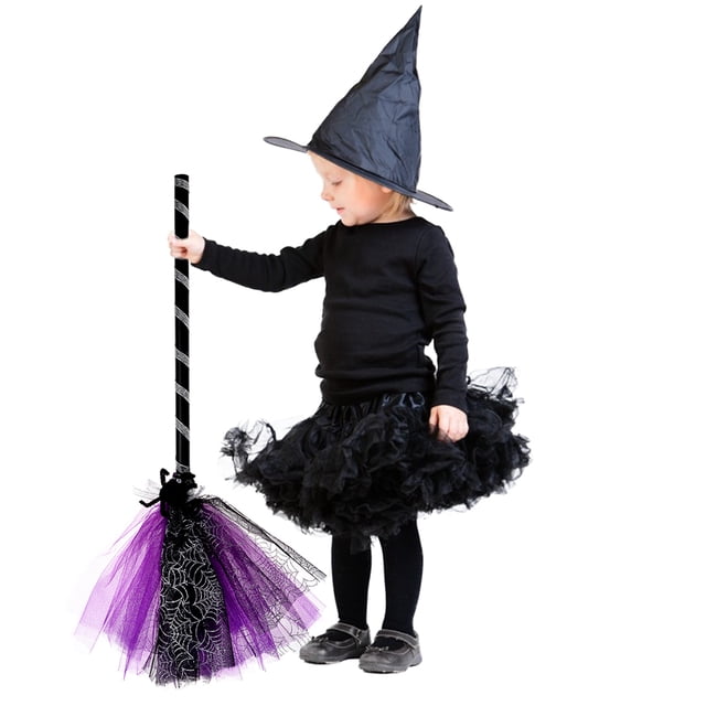 Escoba de bruja de Halloween, escoba de cosplay para fiesta de disfraces de Halloween