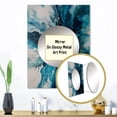 thumbnail image 3 of Designart "Aqueous Whimsy in Teal and Black II" Abstract Mirror Wall Decor - Modern Teal Abstract Mirror Wall Art For Bathroom - 32" x 24" Inch, 3 of 5
