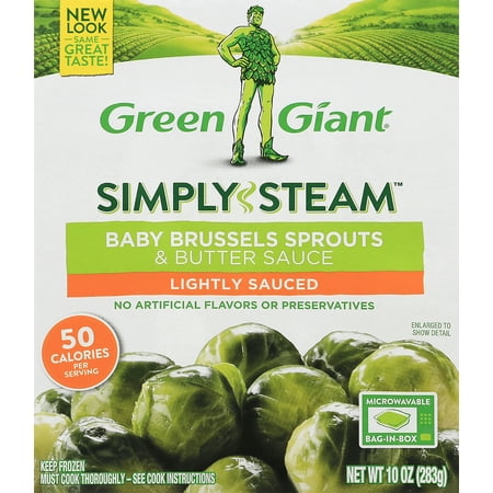Green Giant Simply Steam Lightly Sauced Baby Brussels Sprouts & Butter Sauce 10 oz