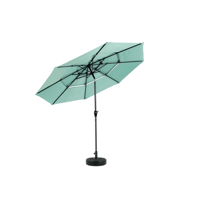 10 ft. aluminum auto-tilt market outdoor patio umbrella Treasure Garden Auto Tilt 8' x 10' Rectangular This 10 ft WTVWTV Outdoor 10 ft. 3-Tier