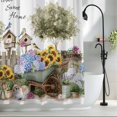 thumbnail image 2 of Spring Flowers Shower Curtain Set, Waterproof Shower Curtains for Bathroom, Farmhouse Garden Hydrangea Sunflowers Bunny Washable Fabric Bath Curtain for Bathtub Decoration with Hooks 60x72 Inches, 2 of 9