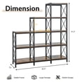 thumbnail image 3 of Resenkos Bookshelf,Shelf, Open Bookcase Book Shelf,Storage Shelf Unit Plant Stand,9 Cubes Bookcase with Carbon Steel Frame for Home Office-Rustic Brown, 3 of 7